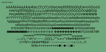 Sizek Pro Stencil Font Poster 4