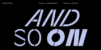 Sizek Pro Stencil Font Poster 7