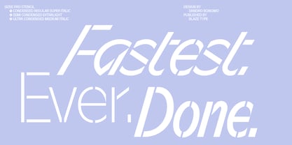 Sizek Pro Stencil Font Poster 3