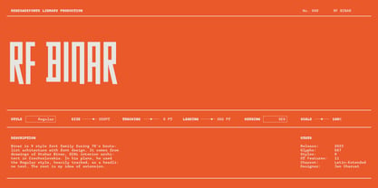 RF Binar Font Poster 1