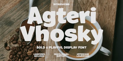 Agteri Vhosky Font Poster 1