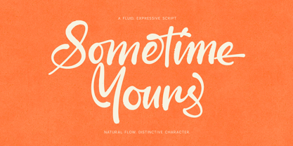 Sometime Yours Font Poster 15