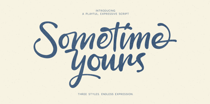 Sometime Yours Font Poster 1