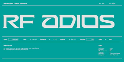RF Adios Font Poster 1