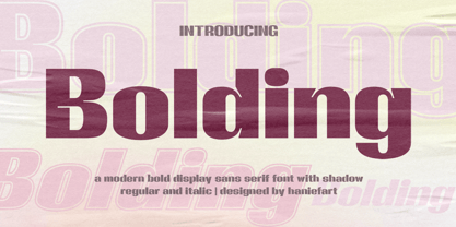 Bolding Font Poster 1