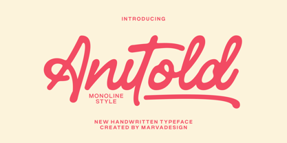 Anitold Font Poster 1