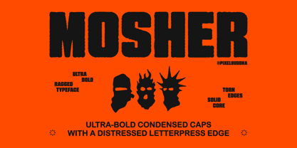 Mosher Distressed Font Poster 1