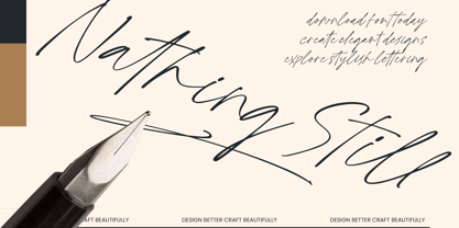 Nathing Still Font Poster 1