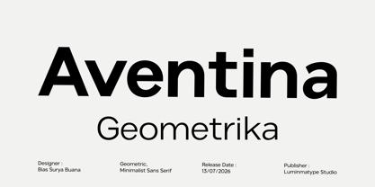Aventina Geometrika Font Poster 1