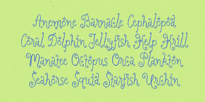 Dreaming Ocean Font Poster 2