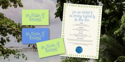 Dreaming Ocean Font Poster 3