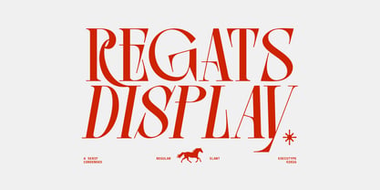 Regats Slant Display Font Poster 1