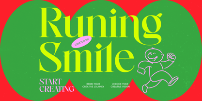 Runing Smile Font Poster 1