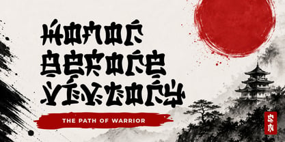 Bushido Stroke Font Poster 2