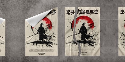 Bushido Stroke Font Poster 4