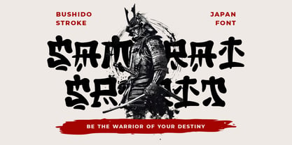 Bushido Stroke Font Poster 3