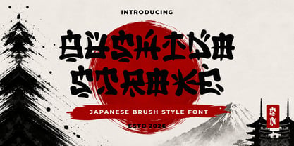 Bushido Stroke Font Poster 1