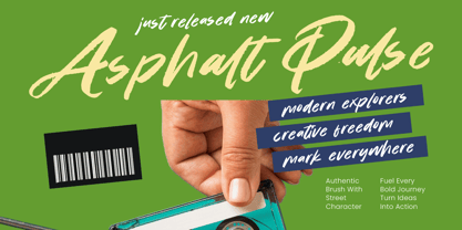 Asphalt Pulse Font Poster 1