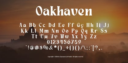 Oakhaven Font Poster 2
