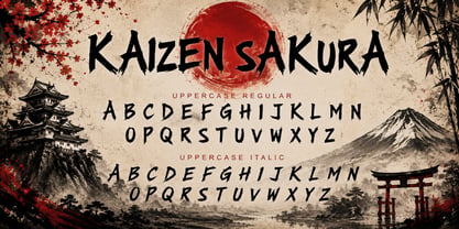 Kaizen Sakura Italic Font Poster 5