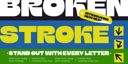 Broken Stroke Font Poster 1