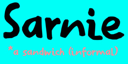Sarnie Pro Font Poster 5