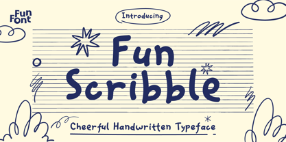 Fun Scribble Font Poster 1