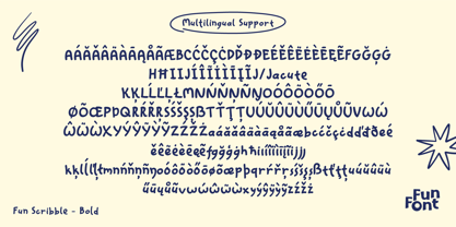 Fun Scribble Font Poster 7