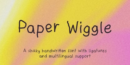 Paper Wiggle Font Poster 1