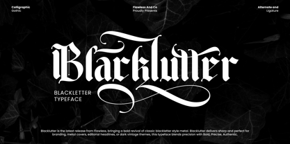 Blacklutter Font Poster 1