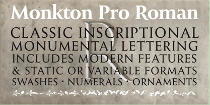 Monkton Pro Roman Font Poster 3