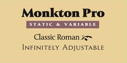 Monkton Pro Roman Font Poster 1
