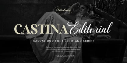 Castina Editorial Blur Script Font Poster 1