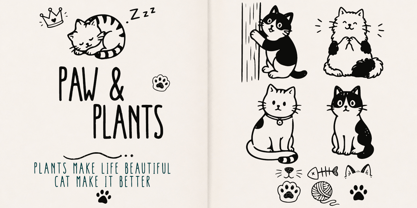 Snuggle Cat Font Poster 7