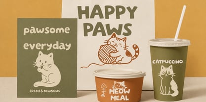 Snuggle Cat Font Poster 5