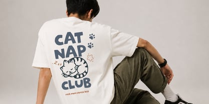 Snuggle Cat Font Poster 4