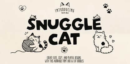 Snuggle Cat Font Poster 1