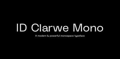 ID Clarwe Mono Font Poster 1