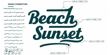 Beach Sunset Font Poster 7