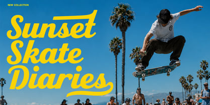 Beach Sunset Font Poster 3