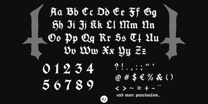 Necrodemon Ancient Font Poster 2