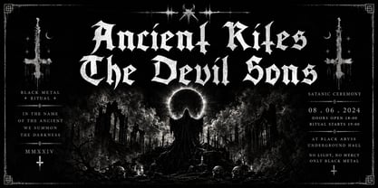 Necrodemon Ancient Font Poster 5
