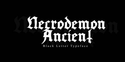 Necrodemon Ancient Font Poster 1
