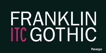 ITC Franklin Gothic Font Poster 1