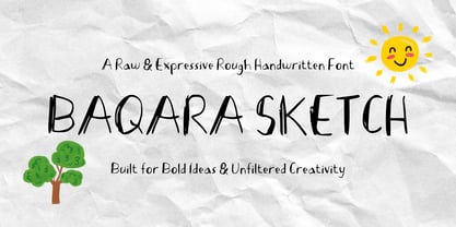 Baqara Sketch Font Poster 1