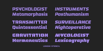 Lokoxi Stencil Pro Font Poster 13