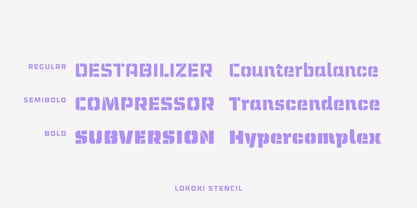 Lokoxi Stencil Pro Font Poster 12