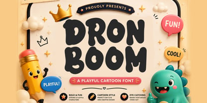 Dron Boom Font Poster 1