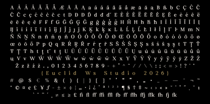 Euclid Font Poster 12