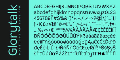 Glorytalk Sans Font Poster 15